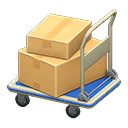 Rolling cart Plain Box style Blue