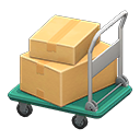 Rolling cart Plain Box style Green