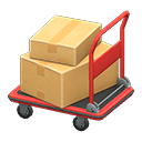 Rolling cart Plain Box style Red