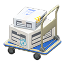 Rolling cart White Box style Blue