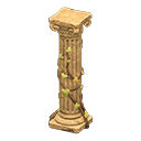 Ruined decorated pillar Light brown