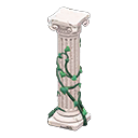 Ruined decorated pillar White