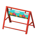 Safety barrier Flower meadow Board Red