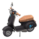 Scooter Blue text Sticker Black