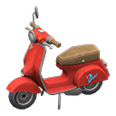 Scooter Blue text Sticker Red