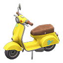 Scooter Blue text Sticker Yellow