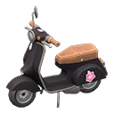 Scooter Flower Sticker Black