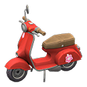 Scooter Flower Sticker Red