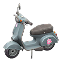 Scooter Flower Sticker Silver