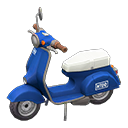 Scooter White text Sticker Blue