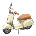 Scooter White text Sticker Ivory