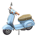 Scooter White text Sticker Light blue