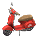 Scooter White text Sticker Red