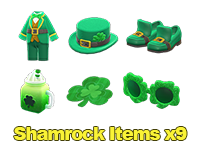 Shamrock Items x9