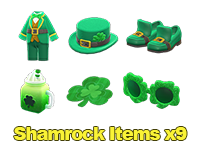 Shamrock Items x9