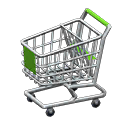 Shopping cart Green Handle color