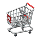 Shopping cart Red Handle color
