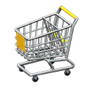 Shopping cart Yellow Handle color