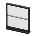 Short simple panel Lined Panel Black