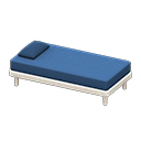 Simple bed Blue Pillow and mattress color White
