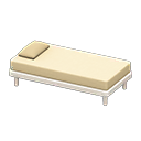 Simple bed White Pillow and mattress color White