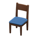 Simple chair Blue Cushion color Brown