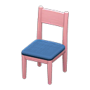 Simple chair Blue Cushion color Pink