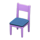 Simple chair Blue Cushion color Purple