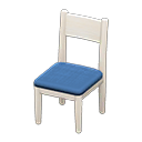 Simple chair Blue Cushion color White