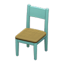 Simple chair Brown Cushion color Blue