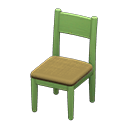 Simple chair Brown Cushion color Green