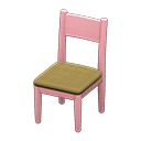 Simple chair Brown Cushion color Pink