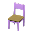 Simple chair Brown Cushion color Purple