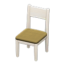 Simple chair Brown Cushion color White