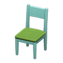 Simple chair Green Cushion color Blue