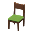 Simple chair Green Cushion color Brown