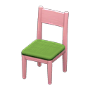 Simple chair Green Cushion color Pink