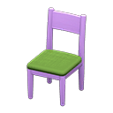 Simple chair Green Cushion color Purple
