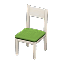 Simple chair Green Cushion color White
