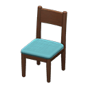 Simple chair Light blue Cushion color Brown