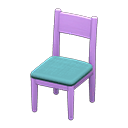 Simple chair Light blue Cushion color Purple