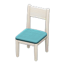 Simple chair Light blue Cushion color White