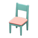 Simple chair Pink Cushion color Blue