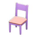 Simple chair Pink Cushion color Purple