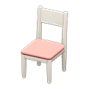 Simple chair Pink Cushion color White