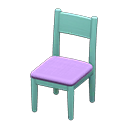 Simple chair Purple Cushion color Blue
