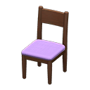Simple chair Purple Cushion color Brown
