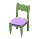 Simple chair Purple Cushion color Green