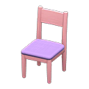 Simple chair Purple Cushion color Pink