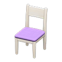 Simple chair Purple Cushion color White